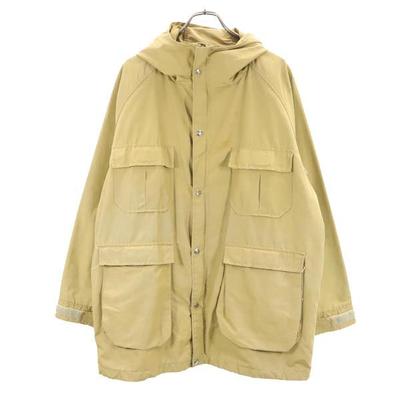 Anos 60 70 Feito nos EUA Etiqueta Branca Vintage Parka de Montanha L bege Masculino Usado