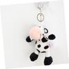 Iplusmile Plush Cow Keychain - Fluffy Animal Charm, Toy, Lightweight, Perfect for Bags, Keychains, Parties, Gifts