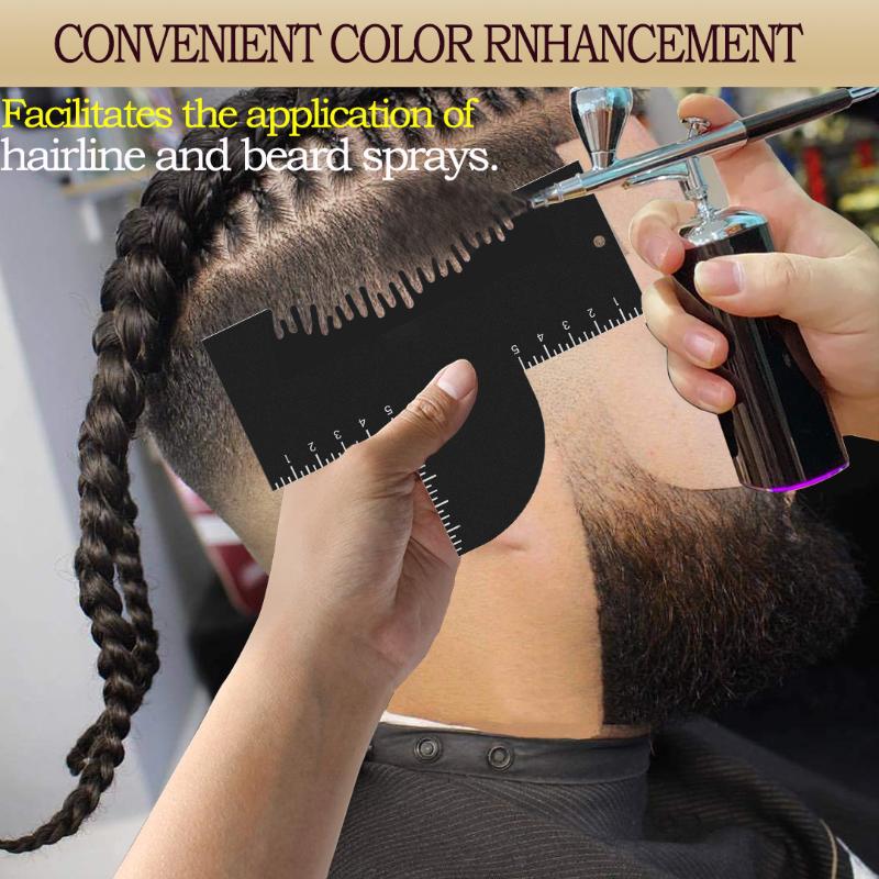 Profesionální nástroj pro tvarování vousů Karta pro zvýraznění linie vlasů s měřítkem pro přesné tvarování vousů Styling Must Have Tvarovač vousů