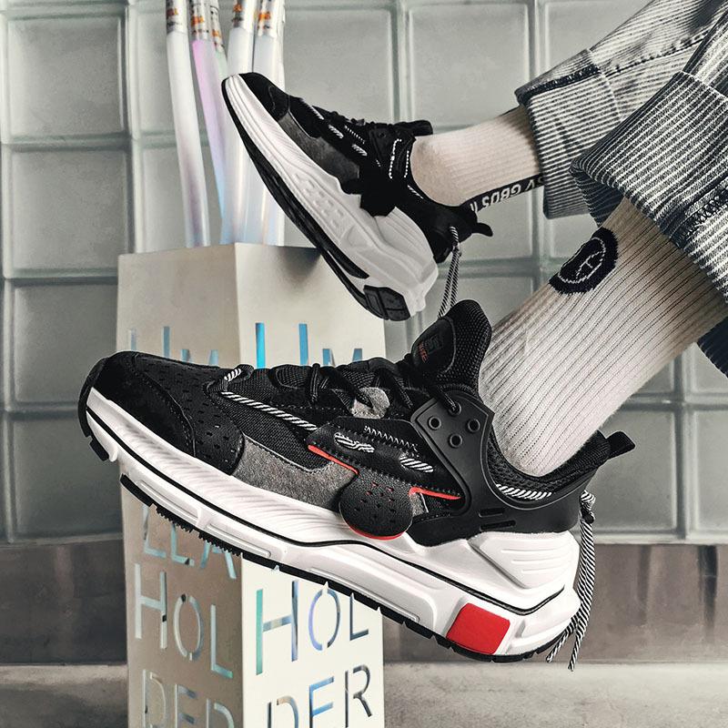 Casual shoes men's 2025 autumn new splicing dad shoes Korean version of fashion trend versatile breathable catwalk shoes