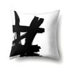 Polyester Pillowcase Peach Leather Velvet Black and White Geometric Printed Pillowcase Waist Cushion Cover Bedside Cushion Cover Bedside Cushion Cover