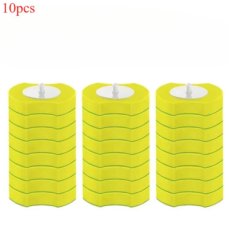 

Toilet Brush Heads Disposable with 3 Scented Options - Replaceable Cleaning Tool for Household Bathrooms lemon жовтий