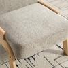 Scandinavian Fabric Lounge Chair – Soft Chenille Fabric and Sturdy Wood Frame, Ideal for Living Room & Bedroom, Gray