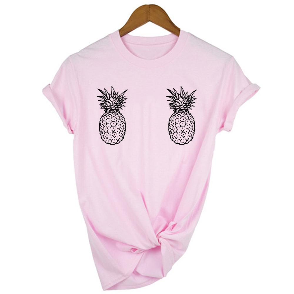 Fashion Summer Pineapple Fruits Women S Funny Cute T Shirt Lover Casual Short Sleeve Graphic Tees