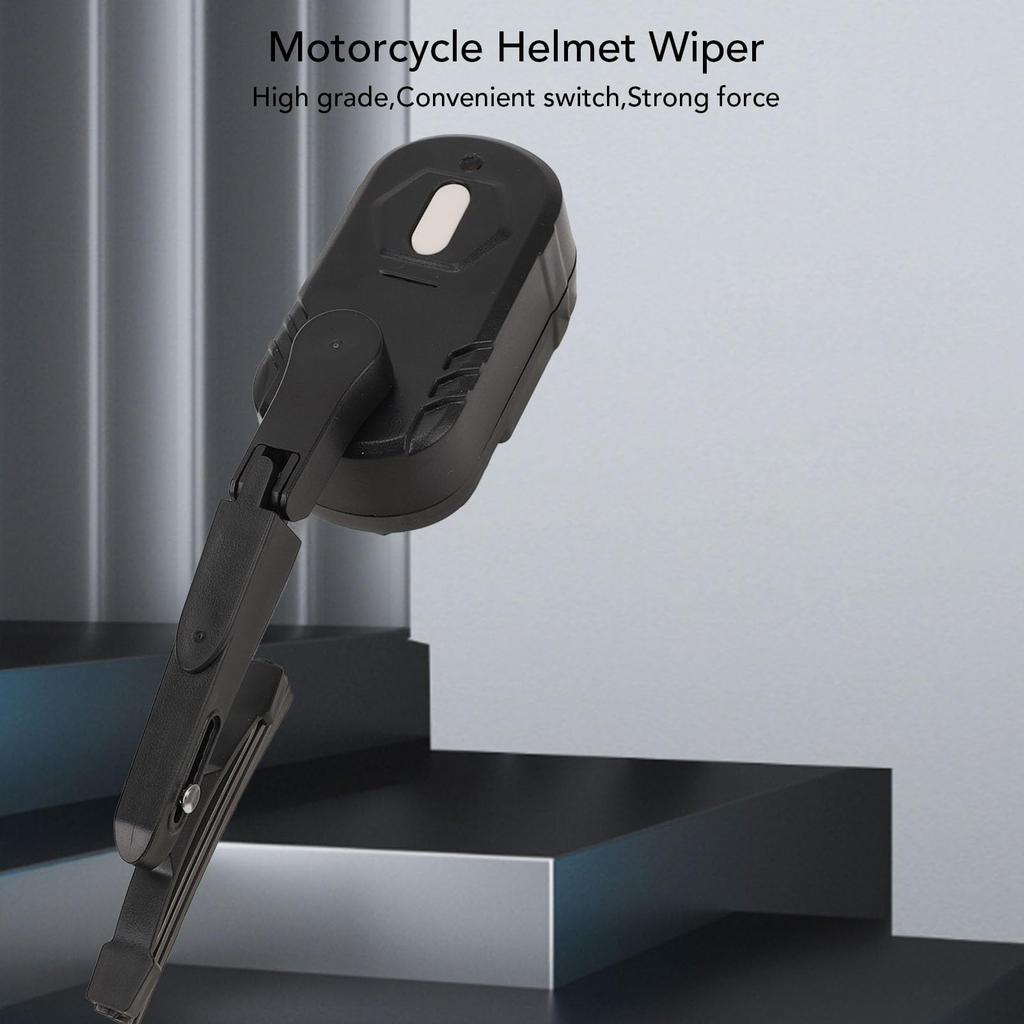 Rechargeable Motorcycle Helmet Windshield Wiper for Most Extension for Motorcycle and Electric Car Helmets Wiper, Helmets, 2-Speed Switch, Bracket,