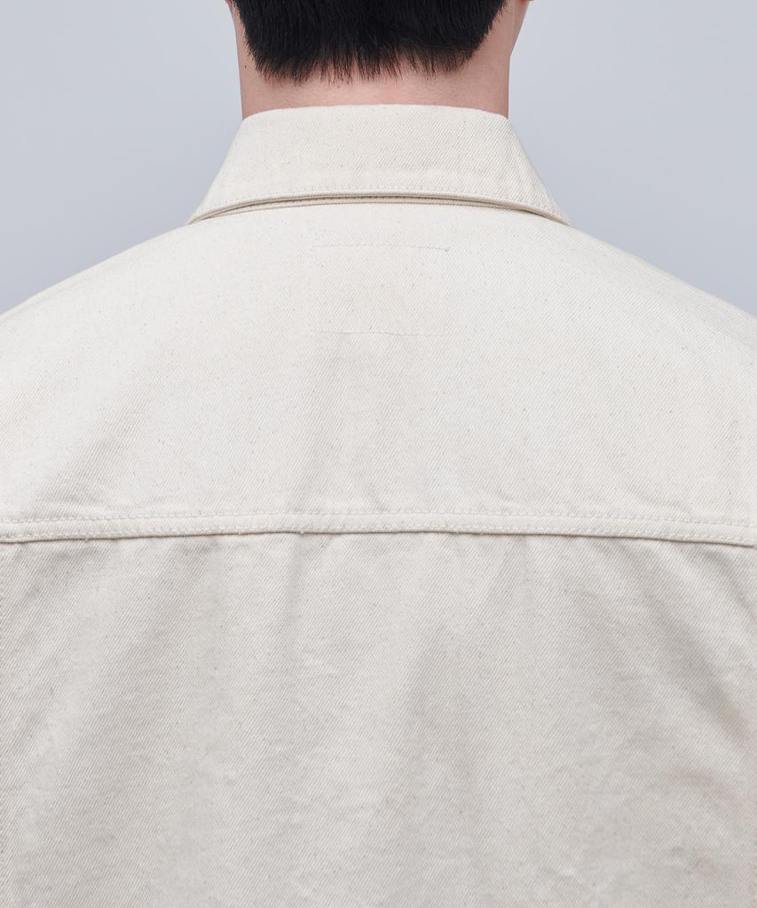Musinsa Standard Undyed Semi-Over Denim Trucker Jacket [Raw Cotton]