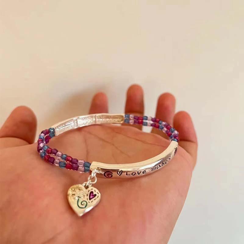 

Новый модный дизайн Sense Красочный браслет из бисера с подвеской Love Love