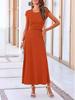 2025 Summer European-American Casual Knit Crop Top & High Waist Midi Skirt Set