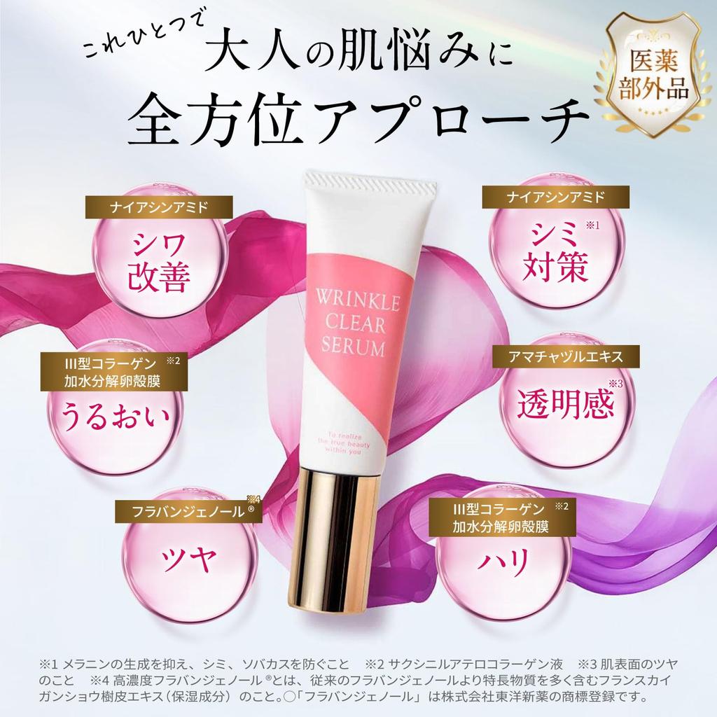Formalklein Wrinkle Clear Serum Medicated Introductory Skincare Booster 30ml, Quasi-drug, Serum,