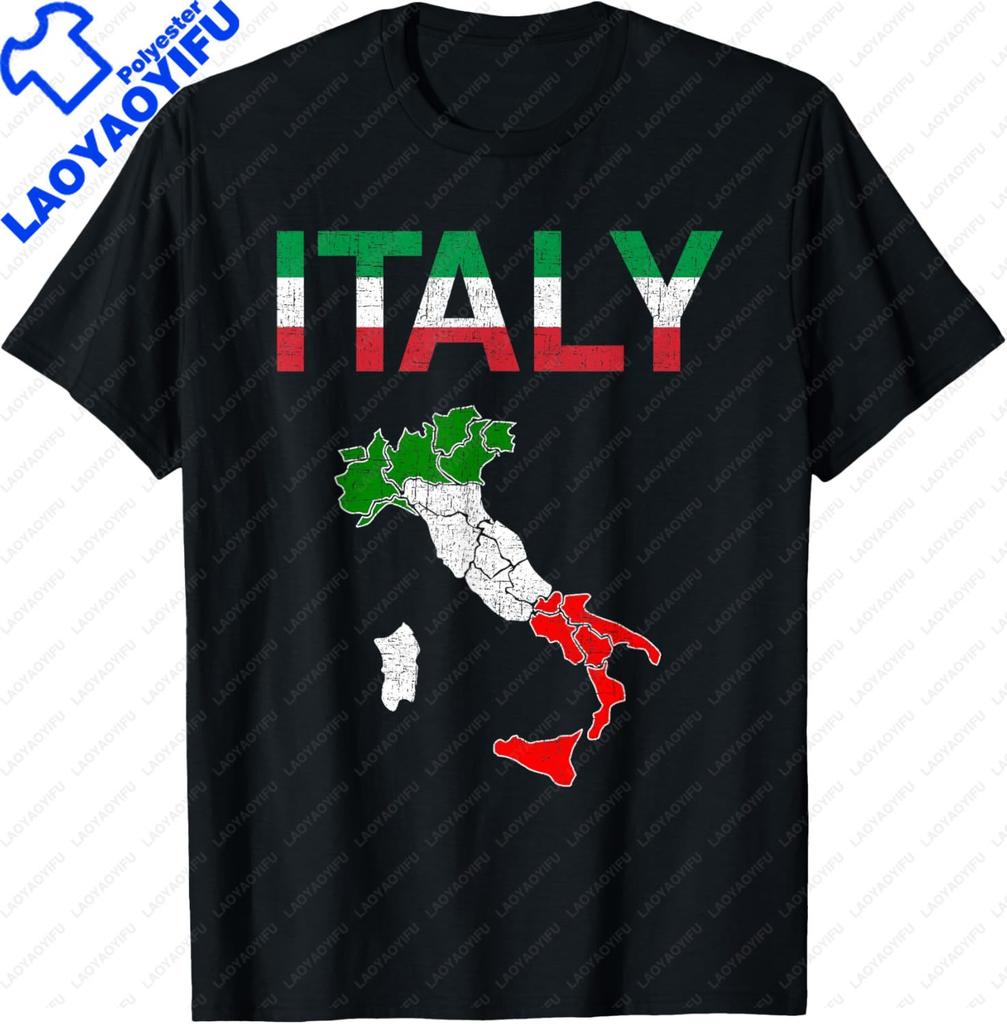 Italy Flag Vintage Italian Italia Tshirt Custom Printed Graphic T Shirts Casual Streetwear Summer Tops