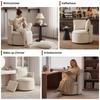 029 360 Degrees Rotating Swivel Accent Chair with Hidden Storage and Plump Back Cushion, Sofa Living Room Chair for Bedroom, Corner