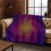 3D Mosaic Visual Geometry Illusion Flannel Blanket Soft Warm Blanket for Bedroom Living Room Bed Travel Camping Picnic Gift