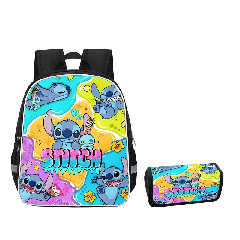 Stitch Peripheral Anime Backpack Men'S And Women'S School Bags