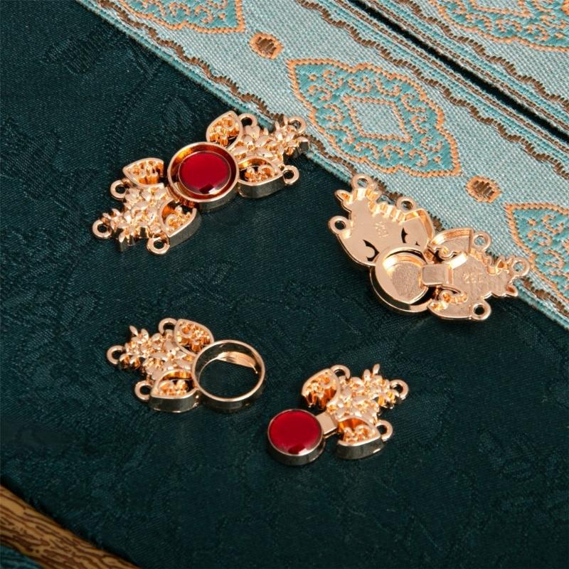 5pcs Chinese Bowknot Buttons Cheongsam Capes Cloaks Clasps Cardigans Clip Fasteners for Clothing Decors Fashion Chinese Suit Button