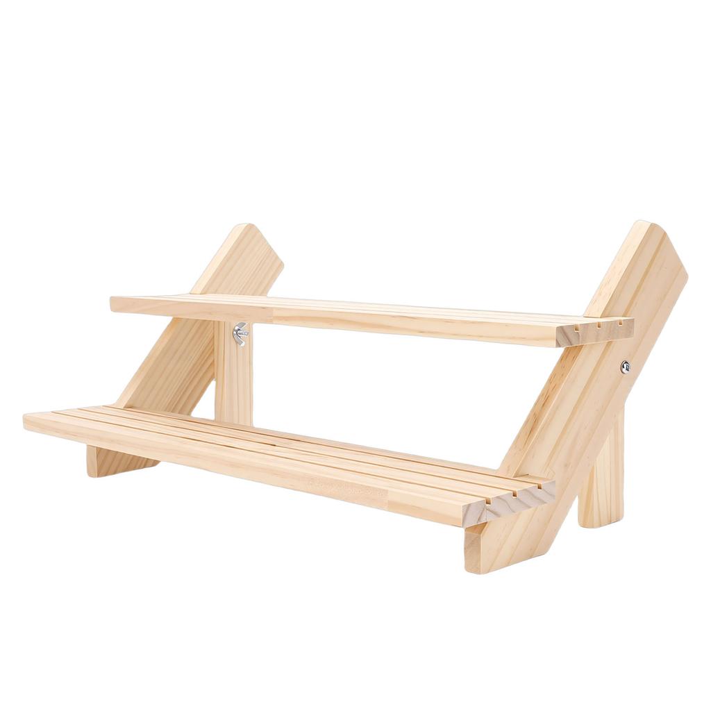 2 Tier Earring Display Stand for Selling Wood Retail Jewelry Card Display Stand Rings Holder Multipurpose Shelf