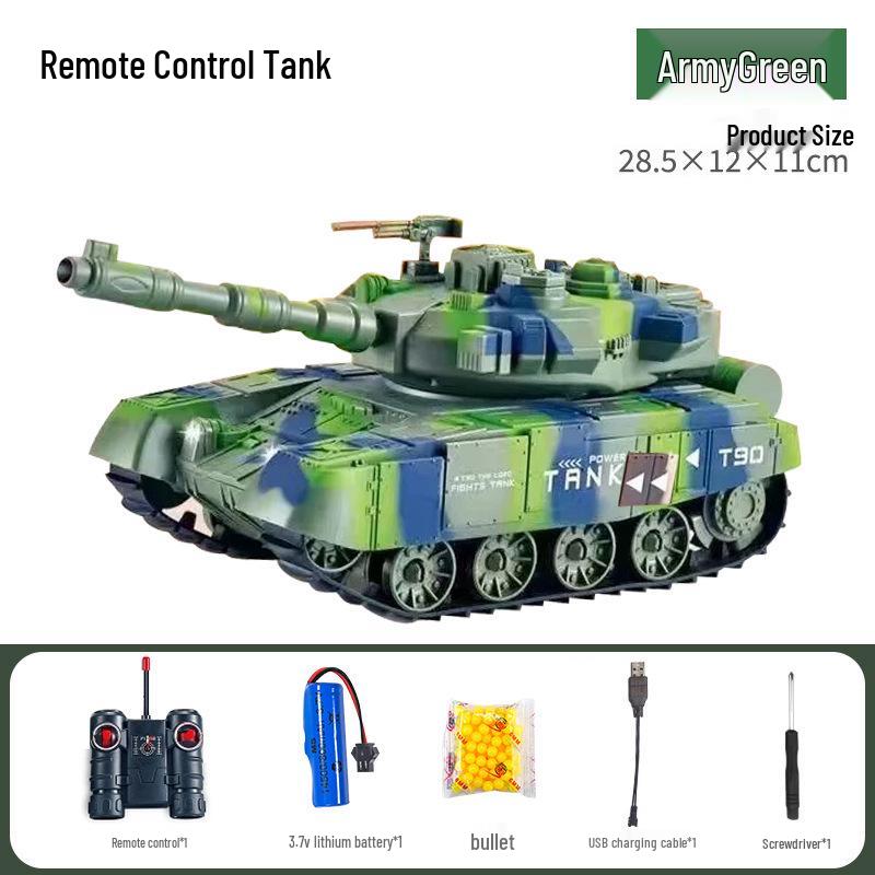 Remote Control Tank with Projectile Firing & Smoke Effect for Kids