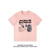 Pure cotton large size American oversize short-sleeved t-shirt women's new design niche printed top