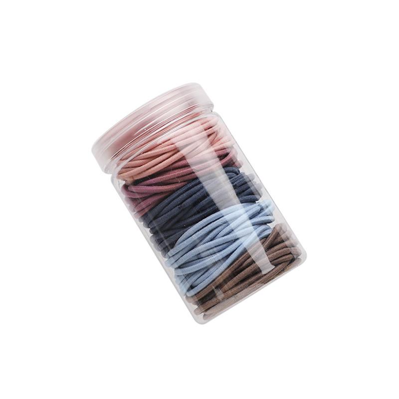 100pcs basic thickened hair elastic bands for woodland hair ties with high elasticity and durable leather sheath