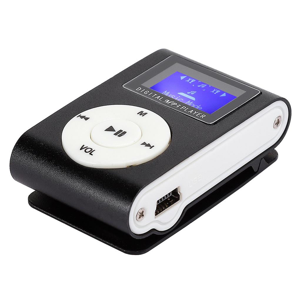 0.8inch LCD Screen Mini Portable MP3 Music Player Metal Mini Clip MP3 Support Memory Card with 3.5mm Earphone