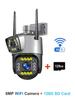 Nytt EU Dual Lens 4G IP-kamera WiFi 8MP 4K overvåkingskameraer Trådløst utendørs Smart Home Night Vision V380 digital zoom CCTV-kamera