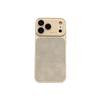 Moon Crater Textured Leather iPhone 17/16/15/14 Pro Max Case with Drop Protection - Large Window Compatible