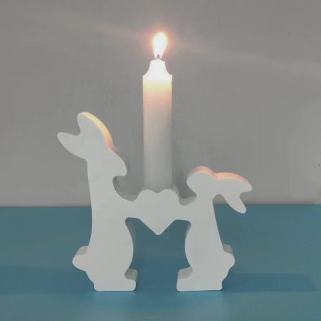 Herz Kerzenständer Silikonformen DIY Osterhase Kerzenhalter Form Gips Beton Harz Gießformen Tischdekorationen