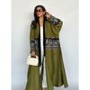 Magic Queen Indonesian Women's Clothing Middle East Cardigan Embroidery Embroidery Robe Dubai Length Splicing Coat Cardigan