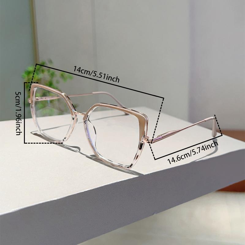 Fashion Oversize Black Frame Women Ins Brand Design Retro Metal Glasses Blue Light Blocking New Stylish Decor Eyewear