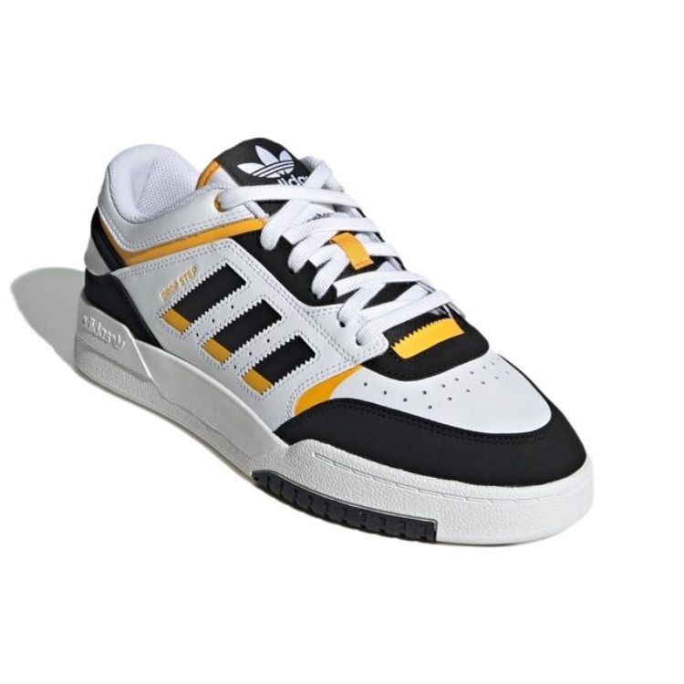 Adidas Originals Drop Step Low Leather Suede Non-Slip Wear-Resistant Lightweight Low-Top Skate Shoes Unisex Sneakers White Black Yellow GW9727