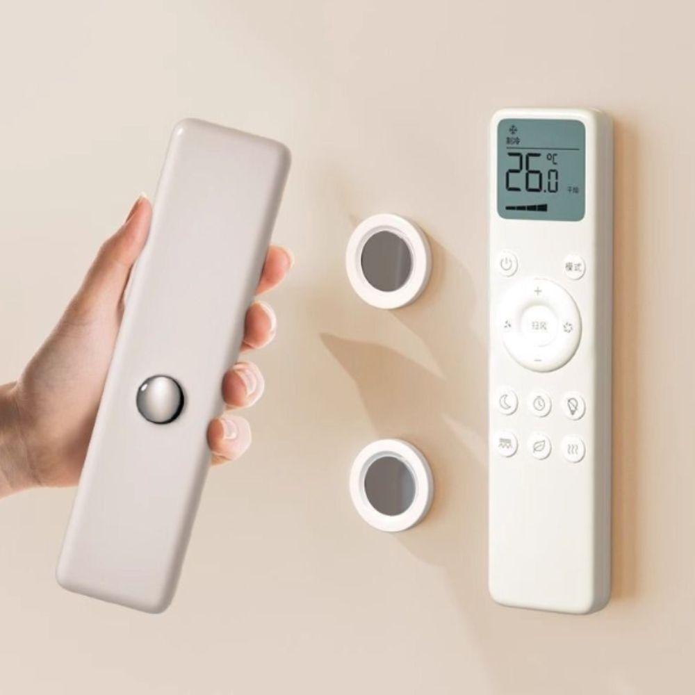 12pcs Self Adhesive Magnetic Remote Control Rack No Hole Punching Stable Magnetic Paste Hook Dopamine Decorative