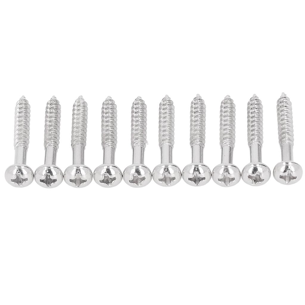 10PCS Guitar Bridge Saddle Screws Metal String Locking Screw Base Plate Front Fixing Screws