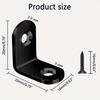 90pcs (30pcs Bracket with 60pcs Screws) L-shaped Right Angle Support Angle Brackets Accessories with Screws, Wardrobe Fixed Divider Wall Plate Bracket