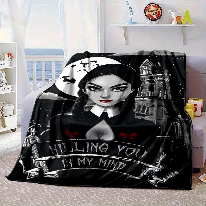 Gothic Adams Blanket Flannel Blanket for bed, sofa, Camping, Hiking, Picnic Essentials, gift for family Fan gifts