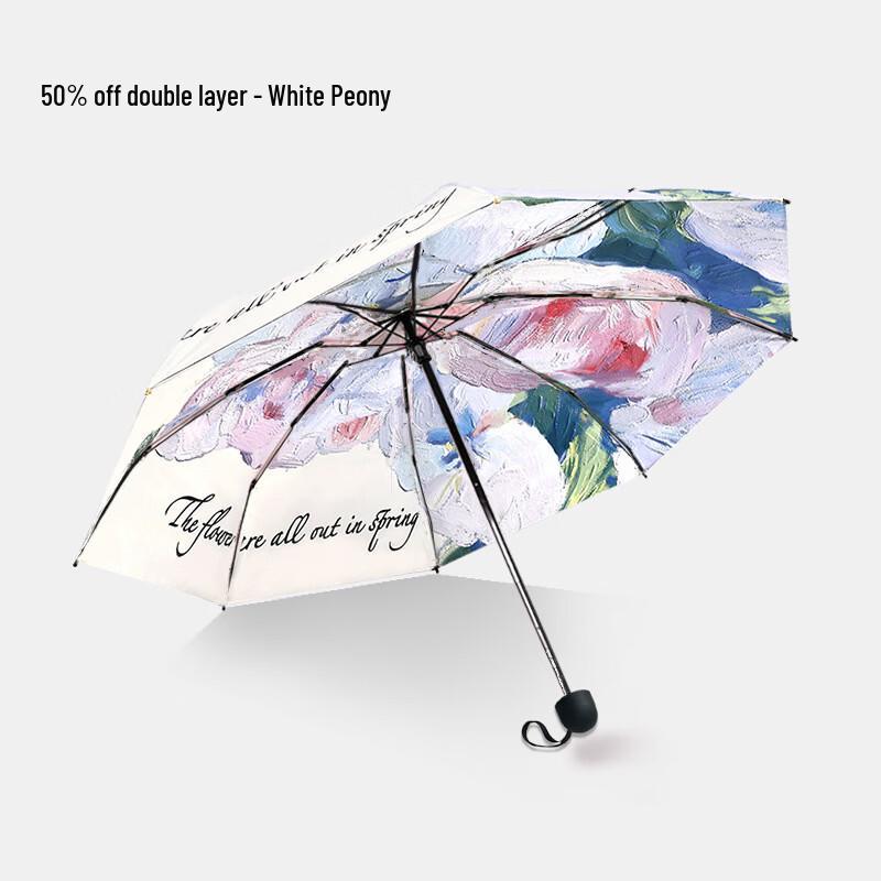 PALONY Double-Layer Floral UV Protection Folding Umbrella