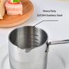 IMEEA Milk Stainless Induction Mini Milk Silver Pan, Single-Handed Pot, 18-10 Steel, Compatible, Pan,
