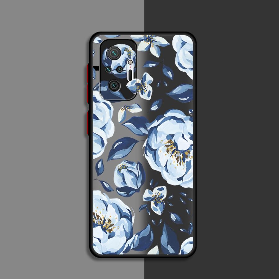 Funda Back Phone Cover Case for Xiaomi Redmi Note 14 13C A4 9S 14C 13 Pro Plus 11 10 12 Cartoon Bule Flower