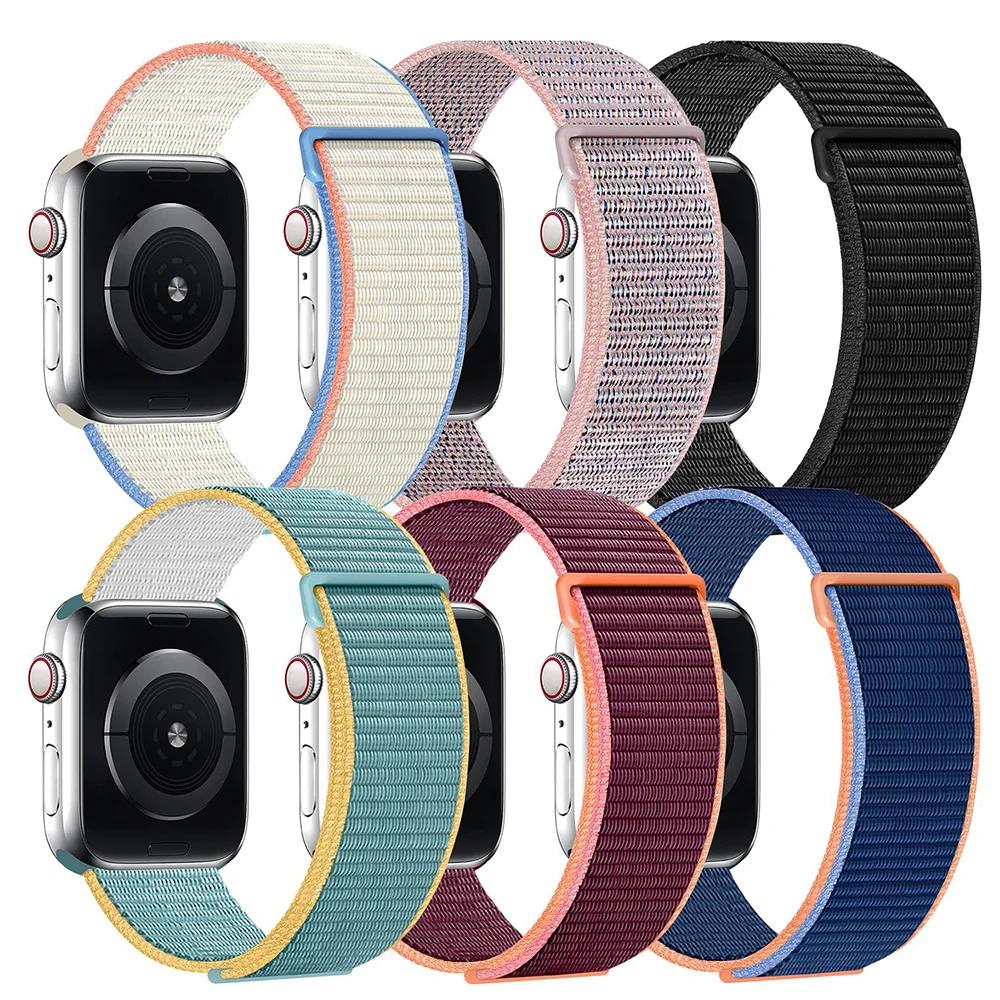 Nylon Loop For Watch Band Ultra-2 49mm 44mm 40mm 45mm 41mm Sport Pride Bracelet Iwatch Strap Series 9 8 Se 7 6 5 4 3