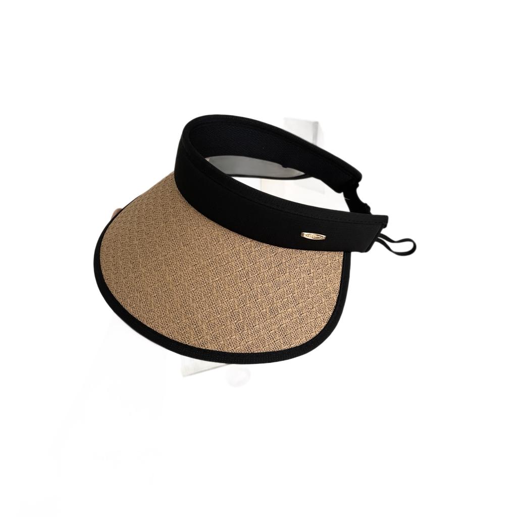 Straw empty top sun hat women's summer sun protection big eaves show face small versatile fashion sun hat