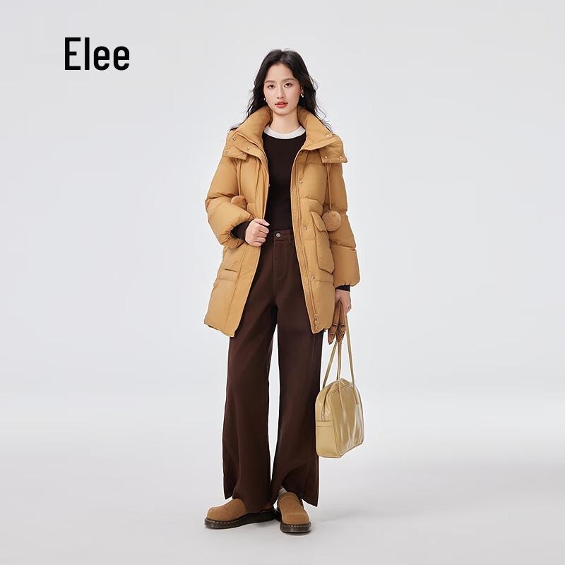 Women's Mid-Length Hooded Down Jacket