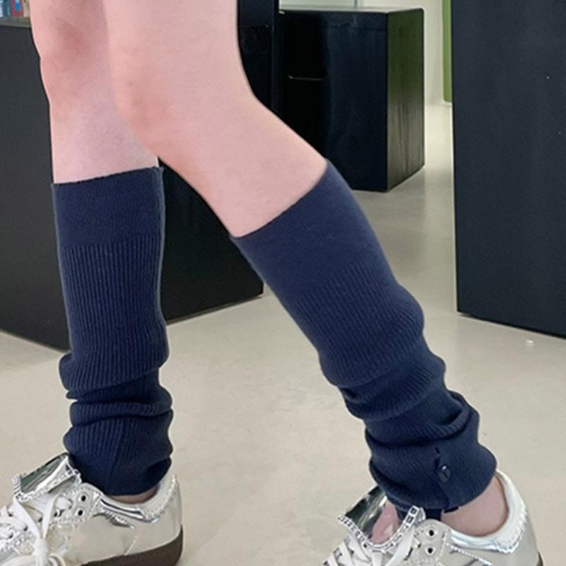 Womens Girls Lovely Leg Warmers Winter Knitted Leg Sleeves Goth Crochet Baggy Cuffs Ankle Heap Socks Tigh Highs Socks