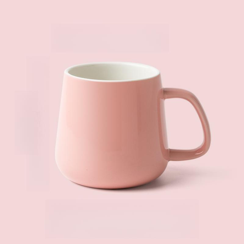 Mug with Lid and Spoon Set Coffee Mug Office Home Ceramic Belly Capacity Men's Drinking Cup Girls