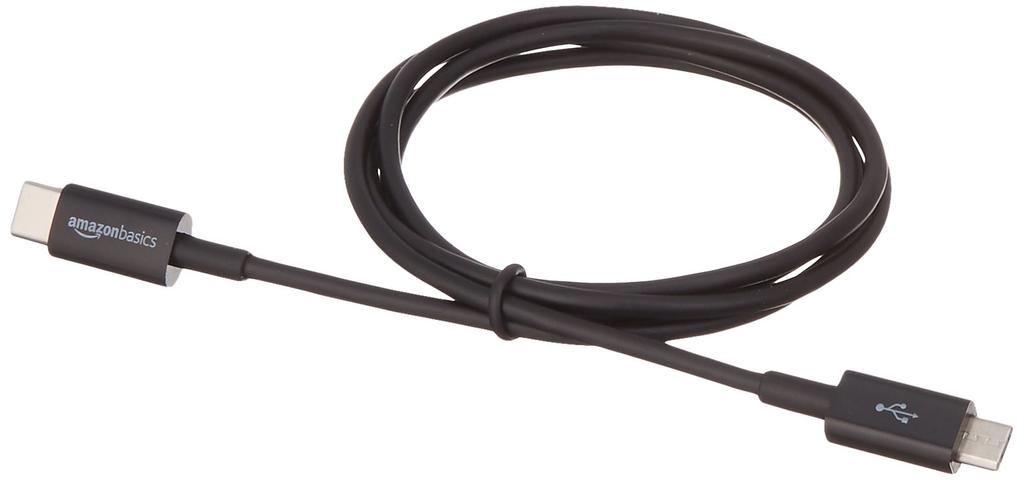 Cabo Amazon Basic para Micro USB Preto USB-C 0,9m (USB-C 2.0)