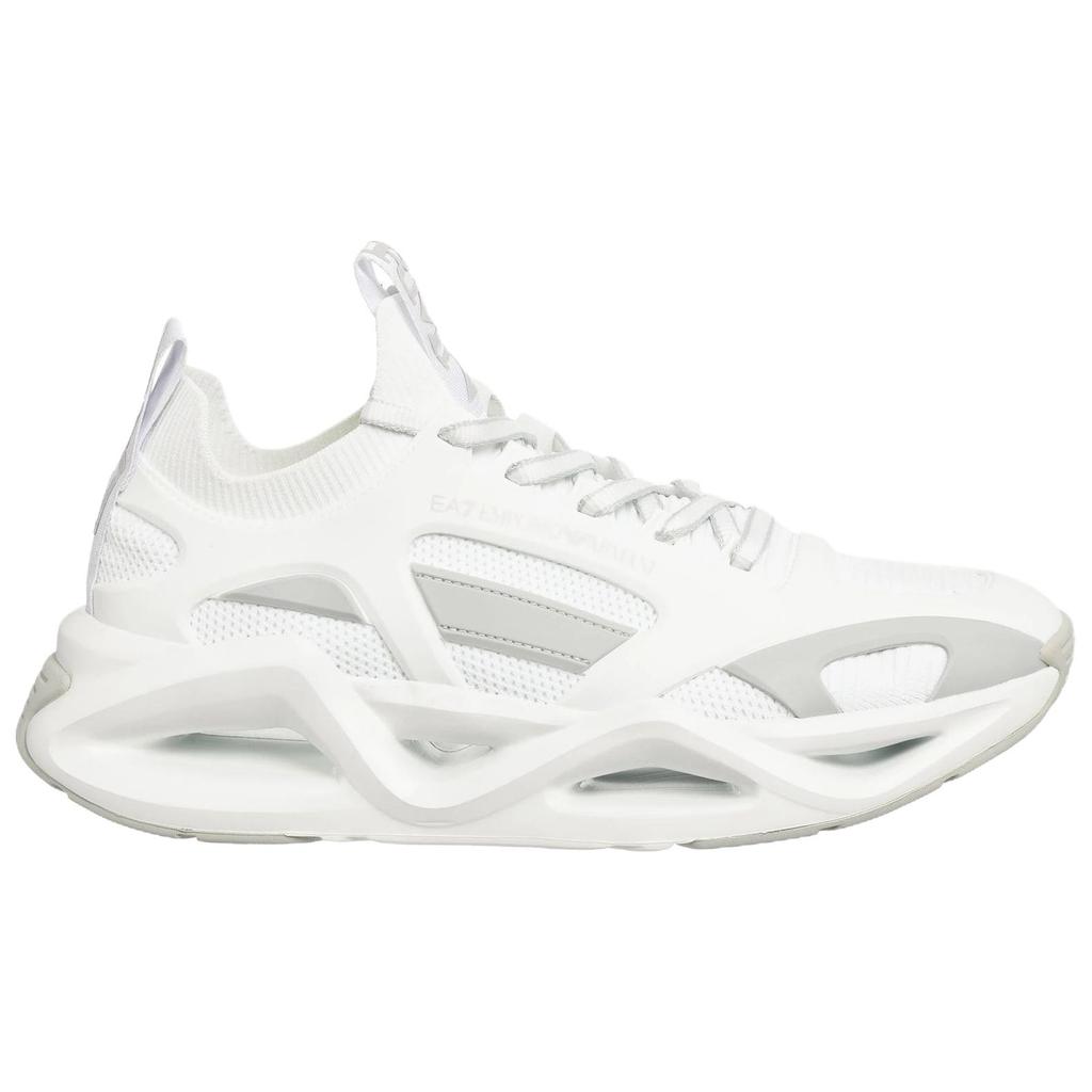 Emporio Armani EA7 Thick Sole Round Toe Lace-Up Low-Top Casual Shoes Men Sneaker White X8X174XK377U494