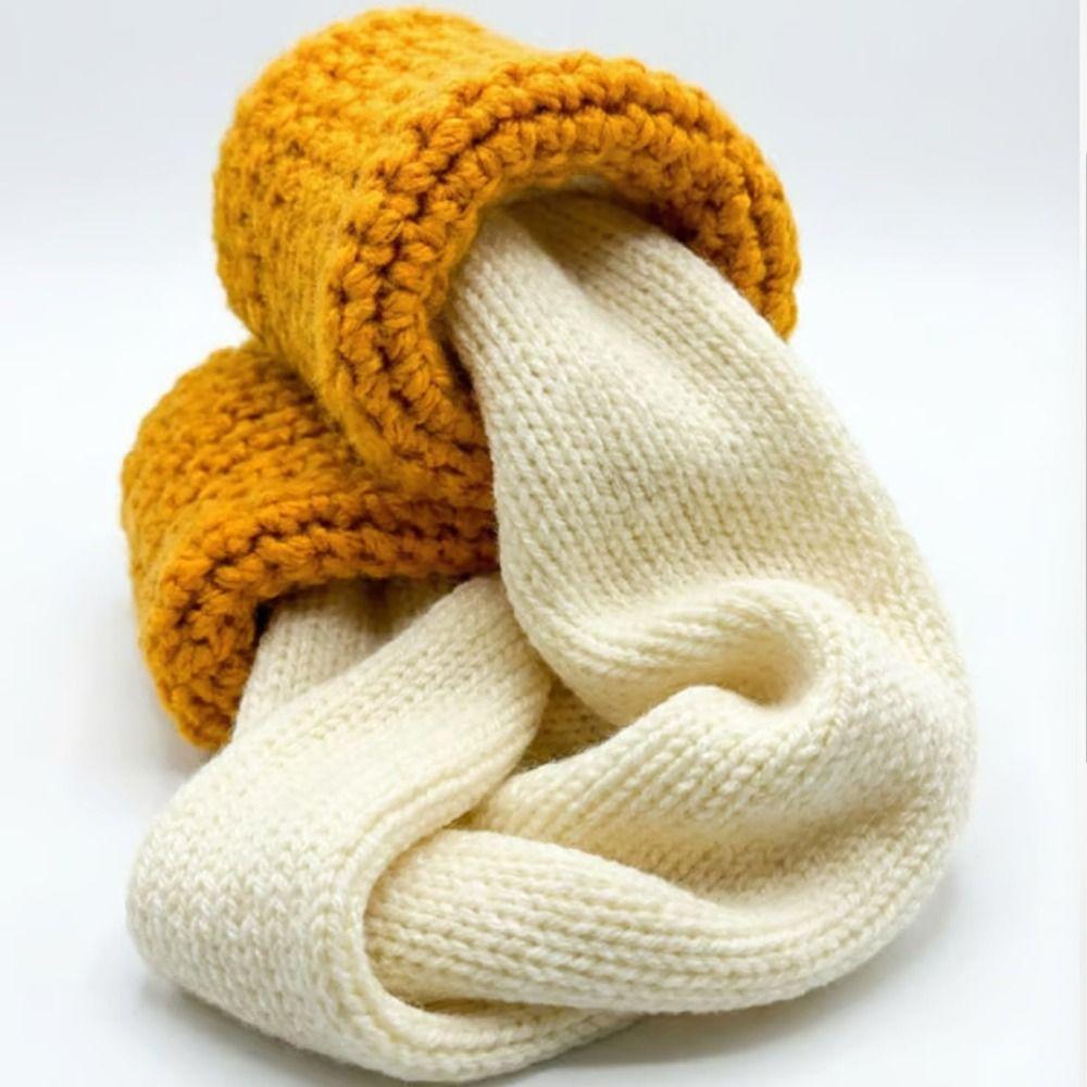 Cute Mozzarella Stick Scarf Warm Hand-Knitted Scarf Children Gift Long Neck Scarves Outdoor