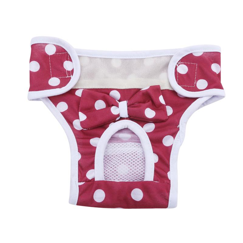 

Dog Physiological Pants Pet Supplies Dog Menstrual Pants Pet Princess Panties Pet Diaper Dog Breathable Bow Dog Clothes S красный