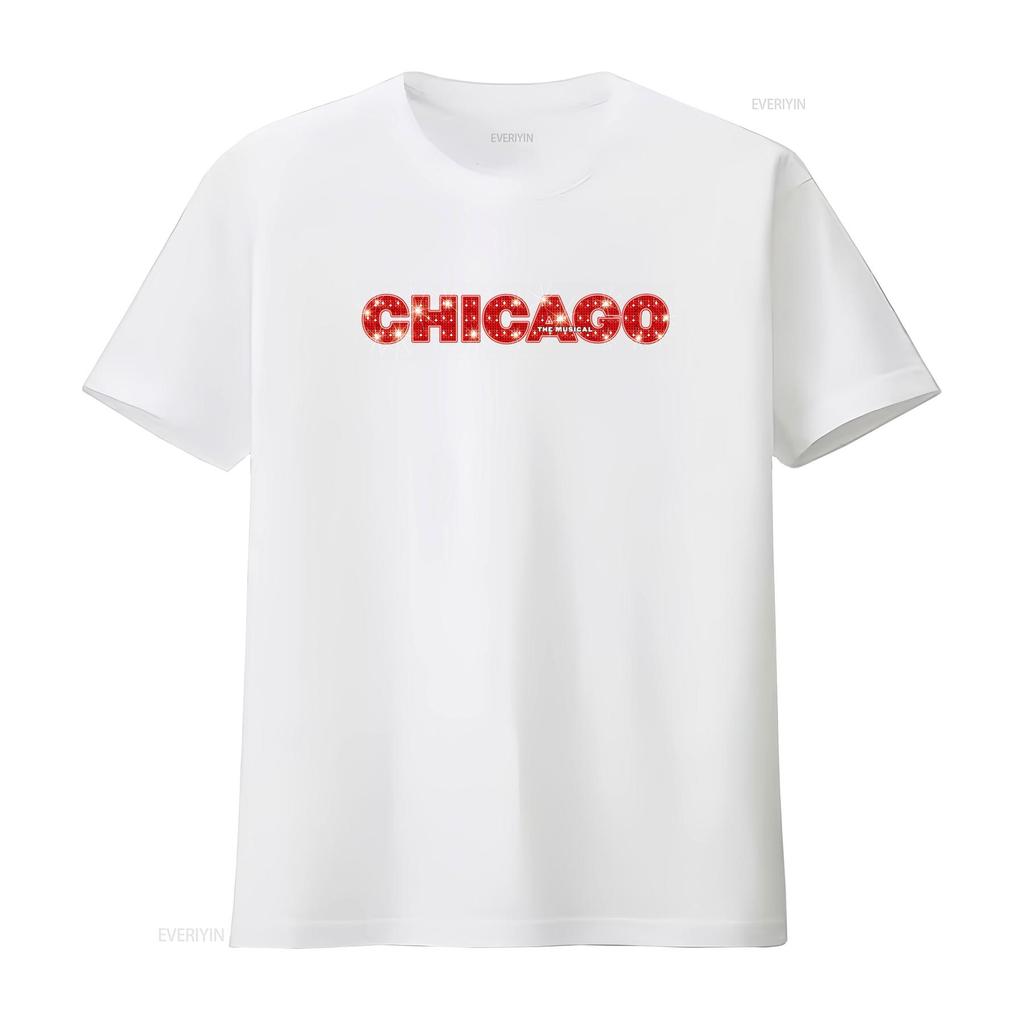 Maglietta Musicale Vintage di Chicago Anni '90 Chiraq Chitown Bob Fosse Fred Ebb Design Scintillante Top Lavato Vintage Per l'Uso Quotidiano