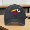 Kolumbien Flagge Kolumbianische Fußballflagge Gewaschene Baseballkappe Vintage Sun Trucker-Mütze Frühling Unisex Erwachsene Jagd Camping Snapback-Kappe