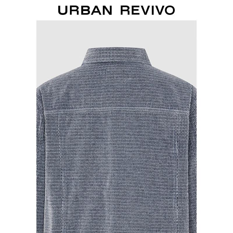 Men's Retro Textured Double Pocket Button Denim Jacket
