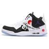 Courtside 23 Cushioning Slip Resistant Abrasion Resistant Mid Top Vintage Basketball Shoes Unisex Black White AR1000-104(Team181-)