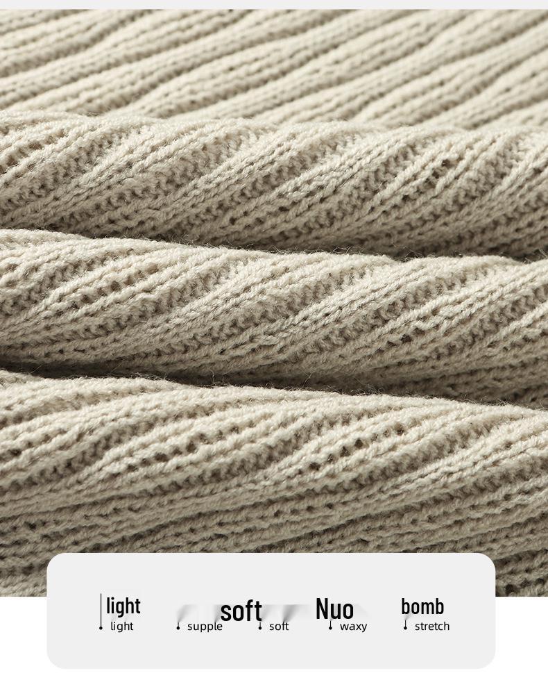 2025 Autumn/Winter Women's Plus Size Round Neck Loose Sweater: Stylish & Cozy Long Sleeve Knitwear